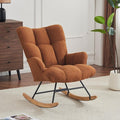 SAETSFEG Rocking Chair Nursery Teddy Upholstered Glider Rocker Rocking Accent by SAETSFEG