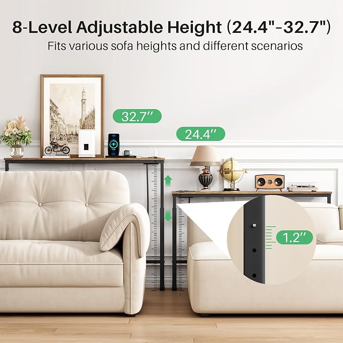 Kitstorack Narrow Console Table Behind Sofa Couch, Design - Image 4