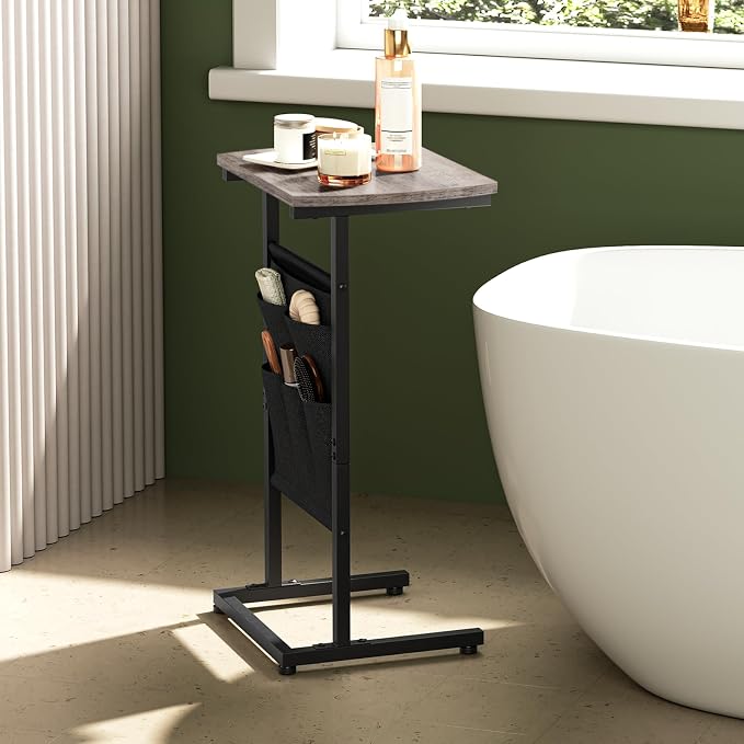 HOOBRO C Shaped End Table, 28.3" Side Table - Image 6