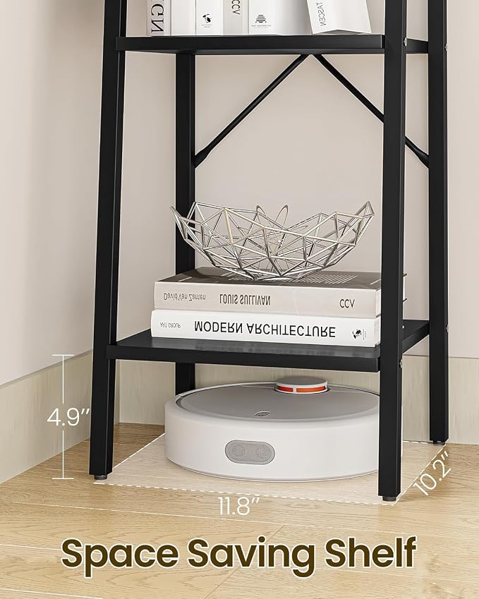 Hzuaneri Ladder Shelf, Bookshelf Bookcase, Freestanding Corner Storage Shelve - Image 8