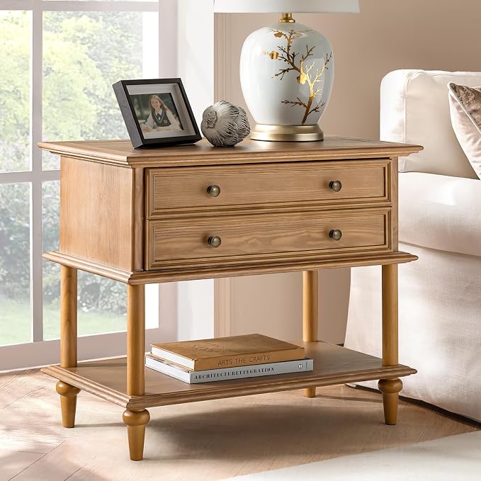 HULALA HOME Farmhouse Nightstand - Image 8