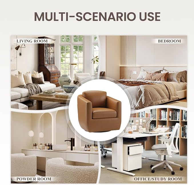 COLAMY 360° Swivel Accent Chair Set of 2 - Image 8