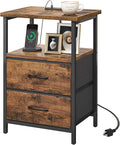 Fixwal Night Stand with Charger Station, Nightstand with Charging Station & by Fixwal