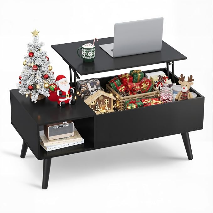 WLIVE Coffee Table for Living Room, Lift Top Coffee Table by WLIVE