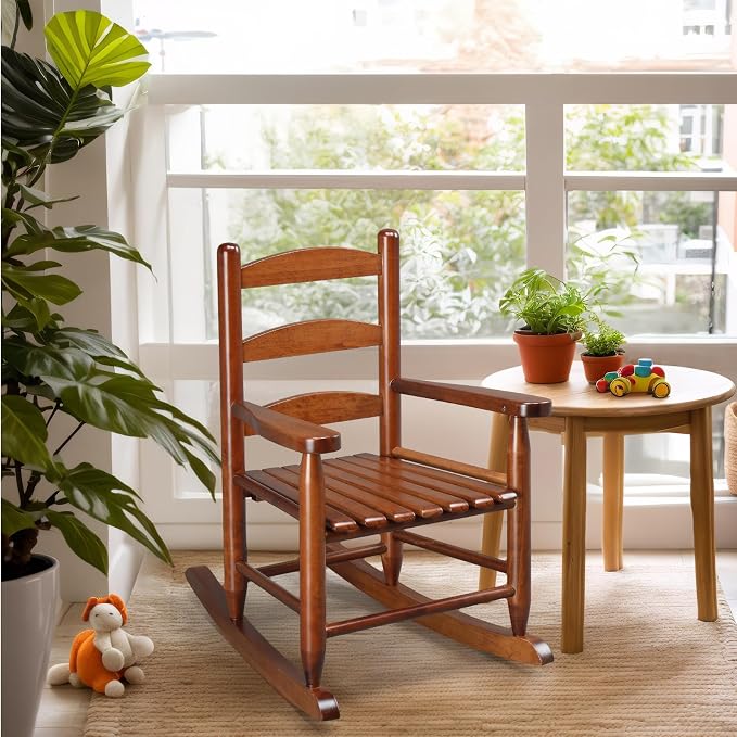 JOYMOR Outdoor Wooden Rocking Chair - Image 7
