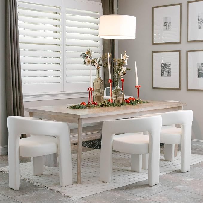 VESCASA Faux Leather Barrel Dining Chair - Image 4