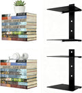 Invisible Floating Bookshelves 4 Tier, Heavy Duty Metal Book Organizer by liberty