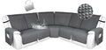 HDCAXKJ 100% Waterproof Reclining Sectional Couch Covers L Shape Recliner Sofa by HDCAXKJ