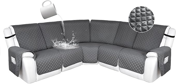 HDCAXKJ 100% Waterproof Reclining Sectional Couch Covers L Shape Recliner Sofa by HDCAXKJ