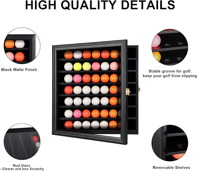KCRasan 49 Golf Ball Display Case Lockable - Image 4