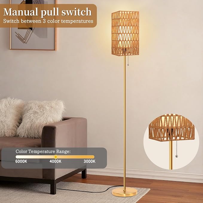 Ruiever Floor Lamp for Living Room, Farmhouse Floor lamp, Modern Standing lamp - Image 6
