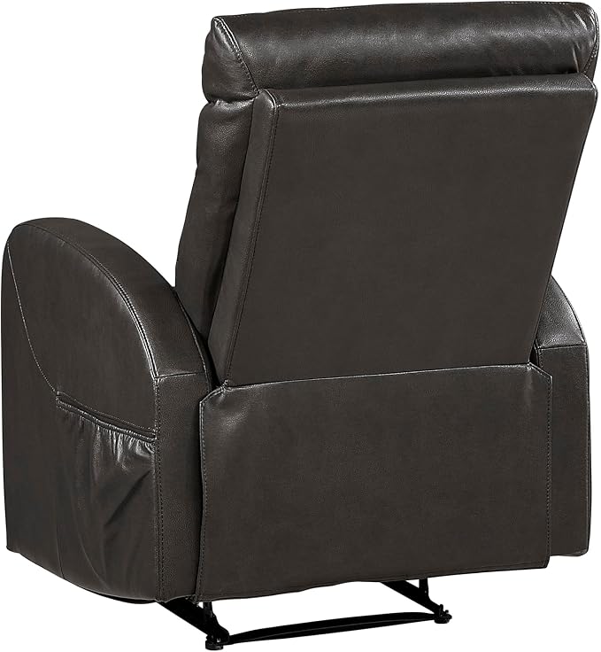 Lexicon Manual Recliner Chair, Faux Leather Reclining Chair, Wall Hugger - Image 16