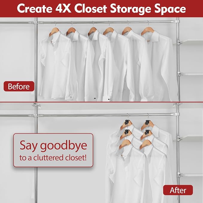 Latoxcaa Space Saving Hanger Hooks 20Pcs, Upgrade Heavy Duty Space Saver - Image 2