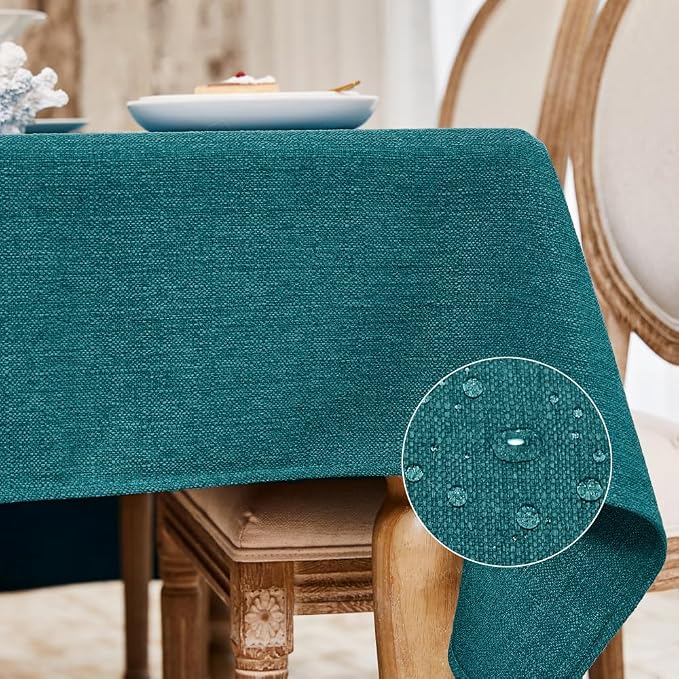 BALCONY & FALCON Rectangle Tablecloth Washable Wrinkle Resistant and Water by BALCONYFALCON