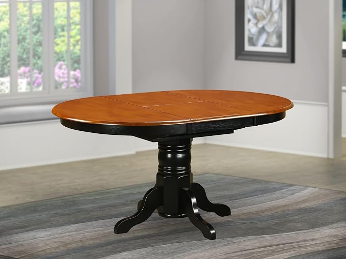 East West Furniture AAVT-BLK-TP Avon Kitchen Dining Table - Image 2