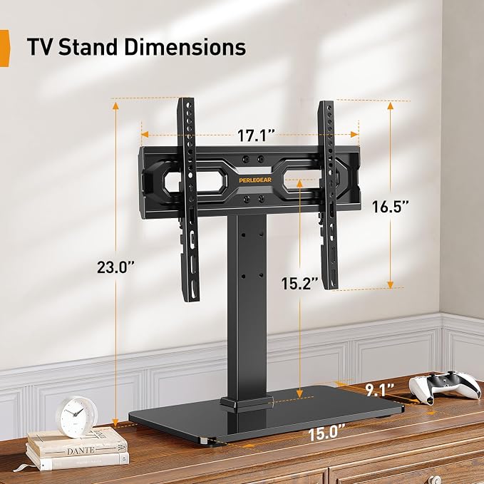 Perlegear Tabletop TV Stand, Universal TV Stand - Image 8