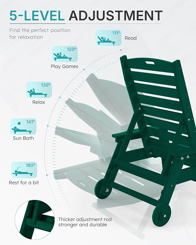 Patio Chaise Lounge Chair Outdoor - Image 4