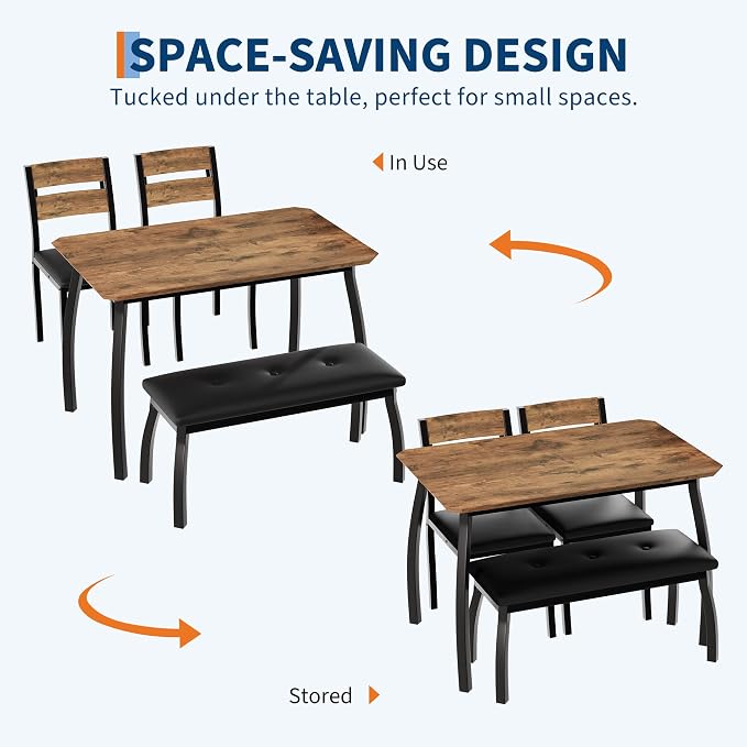 IDEALHOUSE 43'' Dining Table Set - Image 2