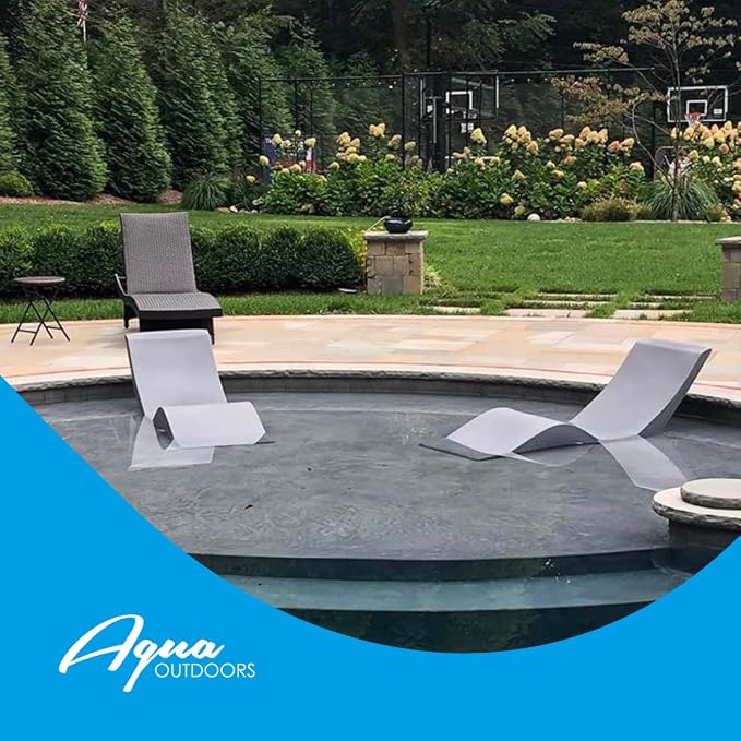 Aqua Outdoors - in-Pool Chaise Lounger - Inside Pool & Sun Shelf Lounge Chair - - Image 2