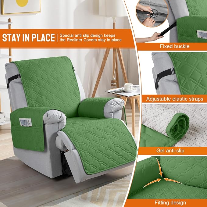 VANSOFY 100% Waterproof Recliner Chair Covers, Recliner Cover Non-Slip Dog - Image 5