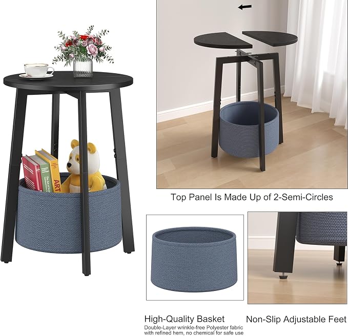sthmec Small Round Side End Table - Image 7