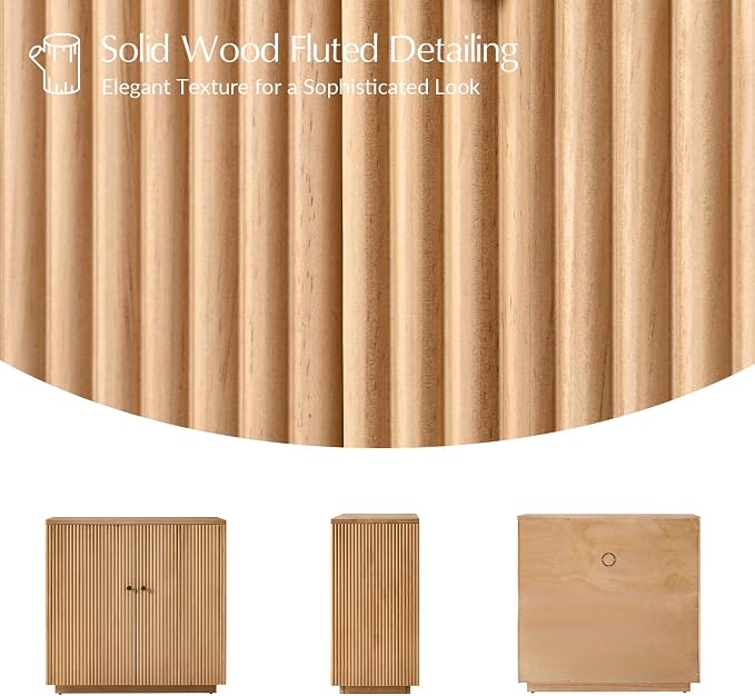 HULALA HOME Solid Wood Sideboard Buffet Cabinet - Image 6