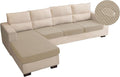Water Repellent L Shaped Couch Covers 4 Pieces Sofa Seat Cushion Slipcovers by TOPYUMH