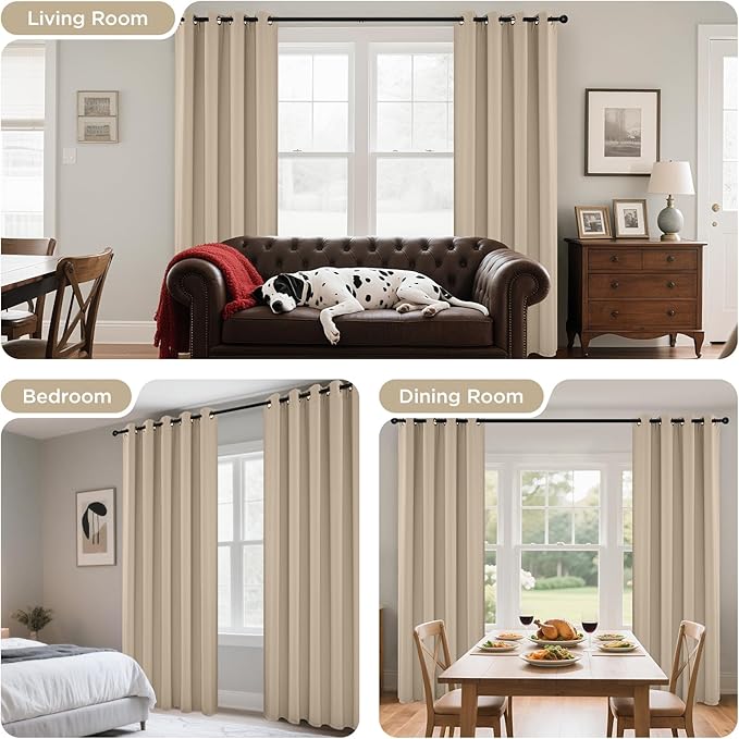 Joydeco Blackout Curtains 84 Inch Length 2 Panels Set, Thermal Insulated Long - Image 6