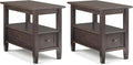 SIMPLIHOME Warm Shaker Solid Wood 14 inch Wide Transitional-Style Narrow Sides by SimpliHome