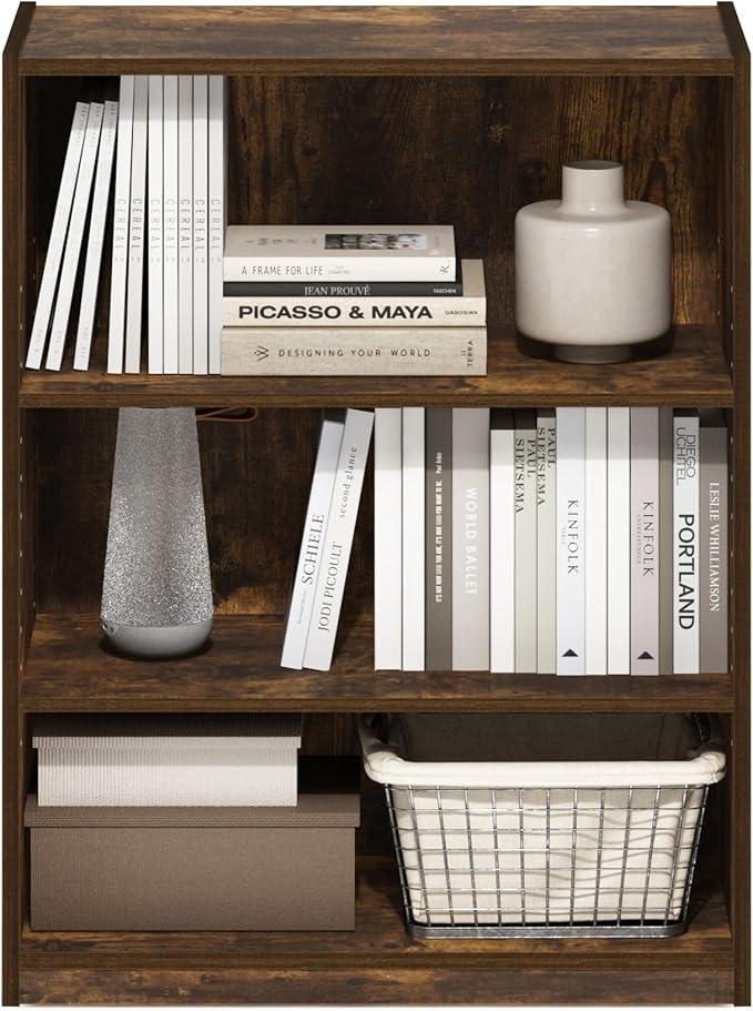 Furinno GEHRY Book Shelf, 3-Tier Small Bookshelf, Bookcase - Image 4