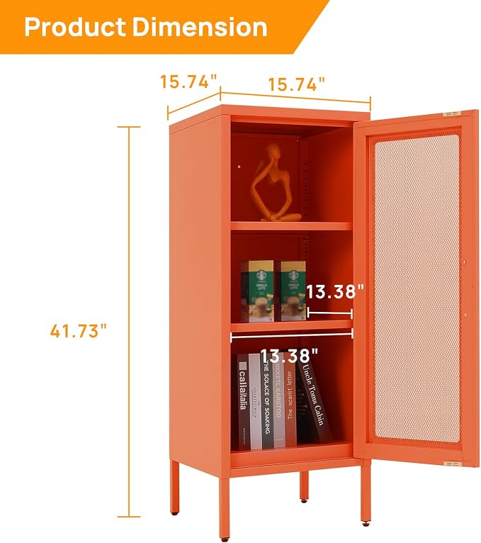 Slim Metal Storage Cabinet - Image 3