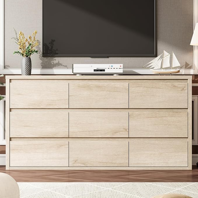 GarveeHome 9 Drawer Dresser for Bedroom, Wide Modern Chest of Drawers, Large - Image 3