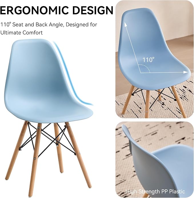 5-Piece Round Dining Table Set, Small 31.5" Kitchen Table Chairs Set of 4 Space - Image 5