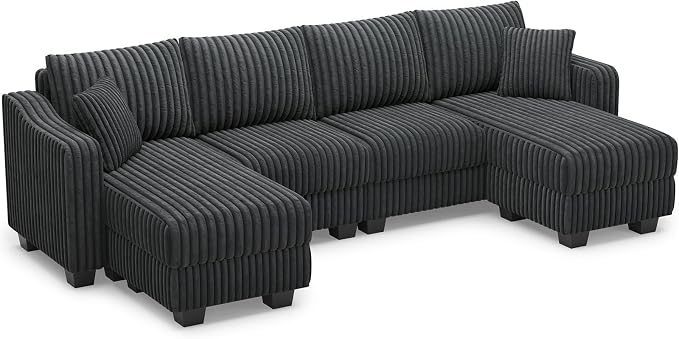 Belffin U Shaped Couch with Reversible Chaises Sectional Couches - Image 9
