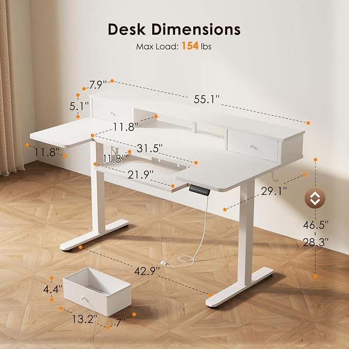 OffiGo U Shaped Electric Standing Desk - Image 3