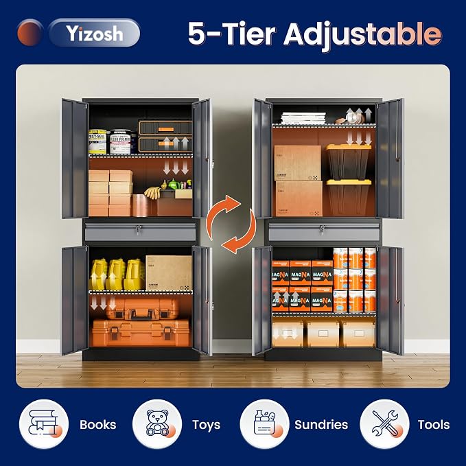 Yizosh Metal Garage Storage Cabinet - Image 5
