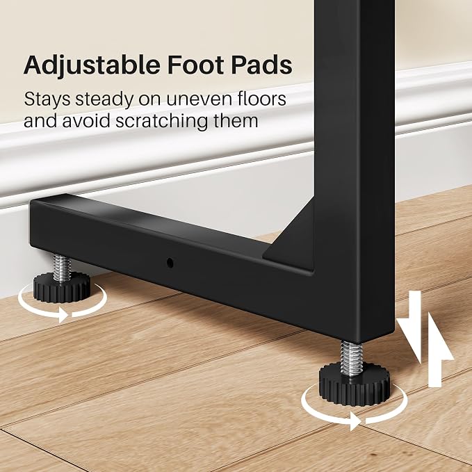 Kitstorack 2-Pack Black Console Table, 7.9" Deep Panel, Adjustable Height & - Image 9