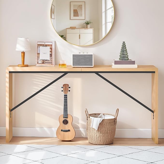 MAHANCRIS Console Table, 62.2" Long Sofa Table Behind Couch, Narrow Entryway - Image 8
