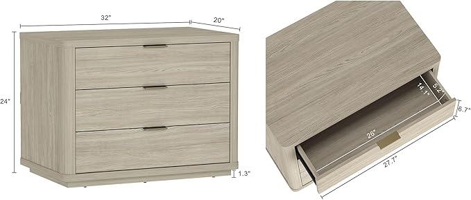 Eco-Friendly Nightstand in Natural Finish, Sustainable Bedside Table Made from - Image 3