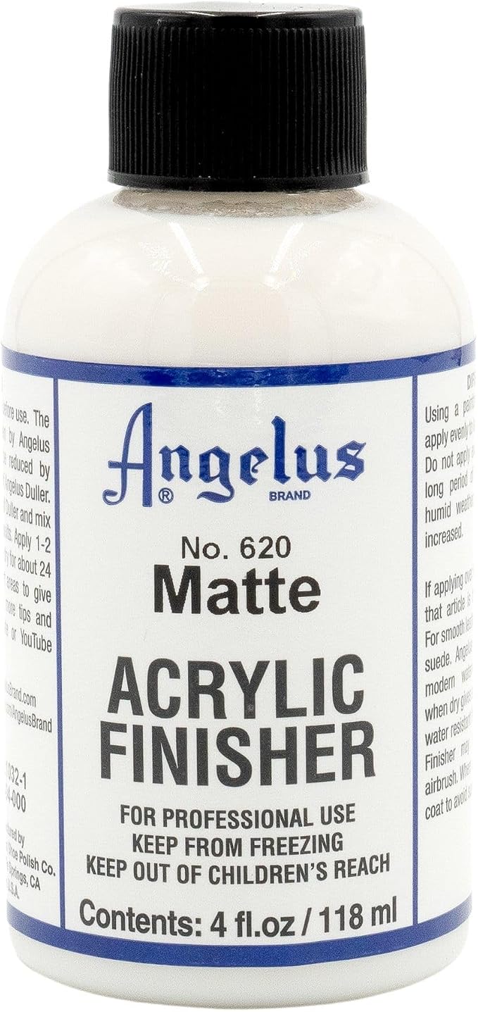 Angelus Matte Acrylic Finisher 4 fl oz – Flexible Clear Coat by AngelusBrand