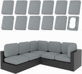 hyha 12Pcs Patio Cushion Covers, Stretch Outdoor Couch Cushion Covers by hyha
