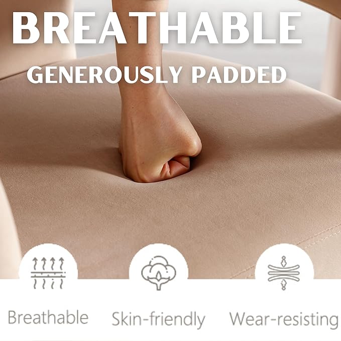RIVOVA Modern Barrel Dining Chairs Set of 3, Velvet Upholstered Accent Side - Image 5