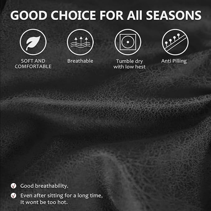 ANARACHON Recliner Couch Cover Leather Look Recliner Sofa Covers - Image 4