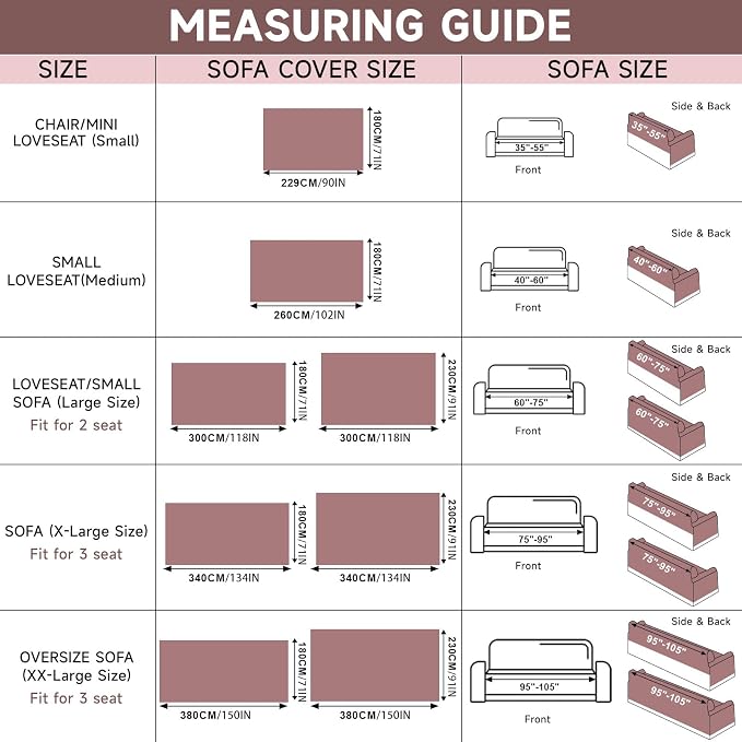 VClife Couch Cover for Dog Pet Slip Covers for Couches and Sofas, Thick Sofa - Image 2