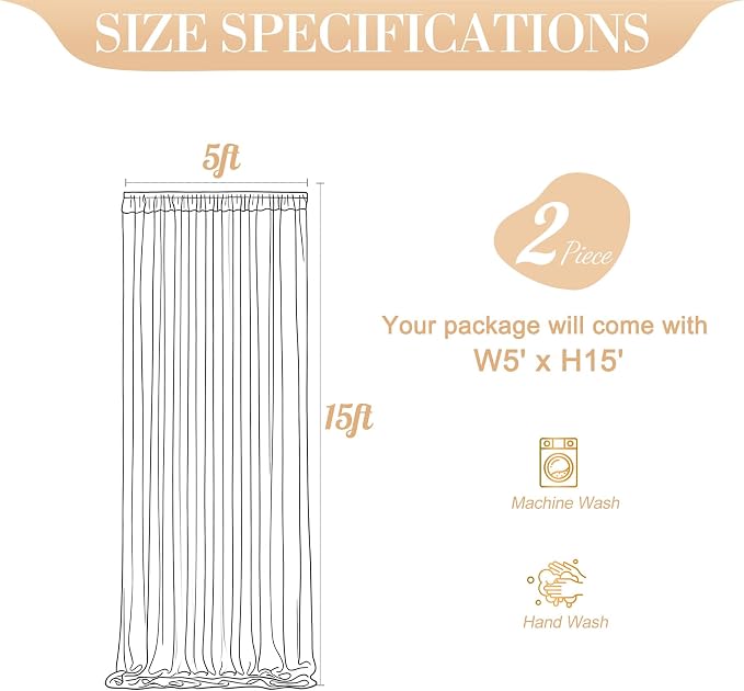 10ft x 15ft Black Tulle Backdrop Curtain - Image 6
