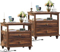 Joaxswe Farmhouse Nightstand Set of 2 by Joaxswe