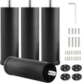 4 Pack Furniture Legs Cabinet Metal Cylinder Risers Legs M8 Screw in Support by Unknown