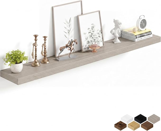 Fun Memories 55Inch Long Floating Shelves, 8 Inch Deep Shelves by FunMemories