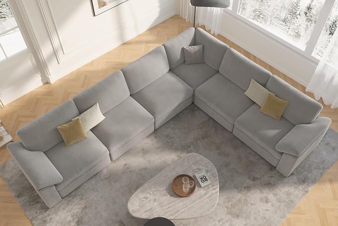 EASE MOOSE Oversized Sectional Modular Sofa, Large L Sectional Couch Wide Deep - Image 4