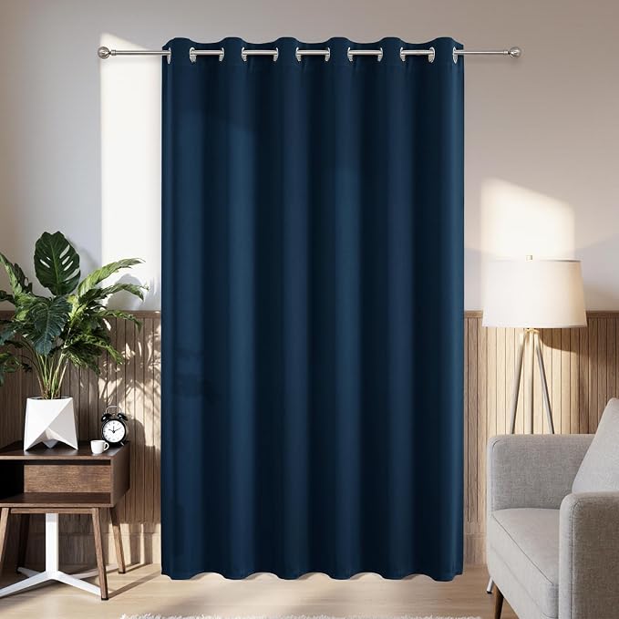 Joydeco Blackout Patio Sliding Door Curtains 90 Inches Long, Grommet Privacy by JOYDECO